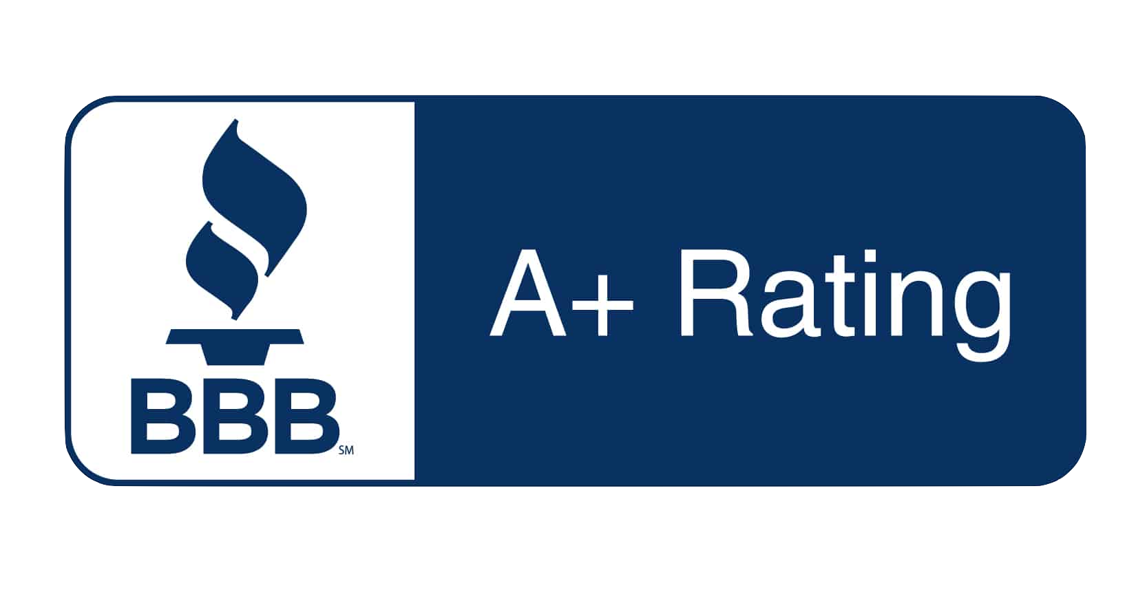 The bbb logo with the words a + ratings